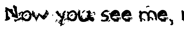 Now you see me, now you don't font preview